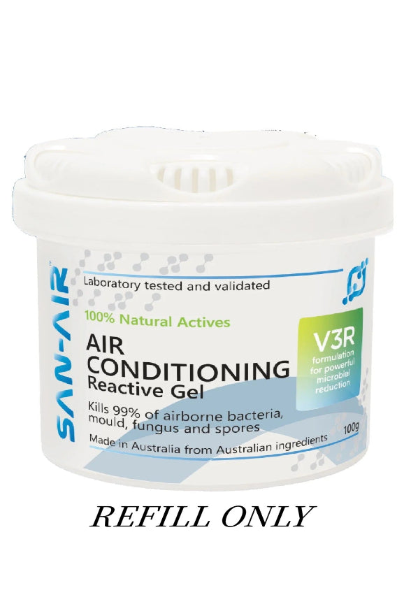 SAN -AIR Air Conditioning Reactive Gel refill container on a white background